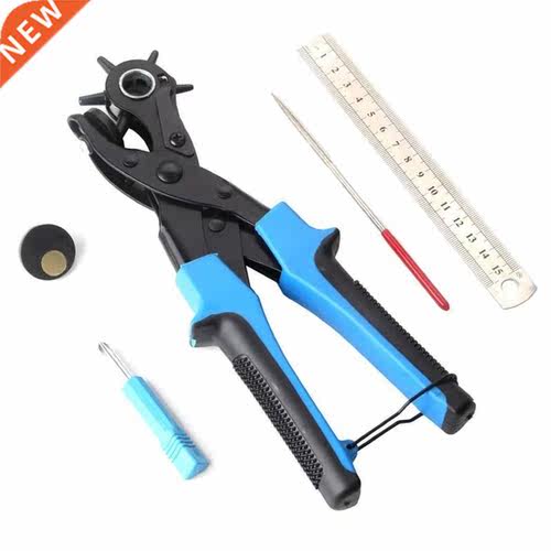 5Pcs Revolving Punch Plier Kit Leather Hole Punch Set Heavy