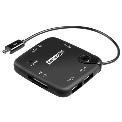 USB 2.0 port, SD, TF, MS, M2 card reader OTG USB HUB Externa