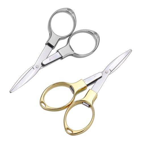 1pc New Handy Foldable Scissors Stainless Steel Scissors Mul