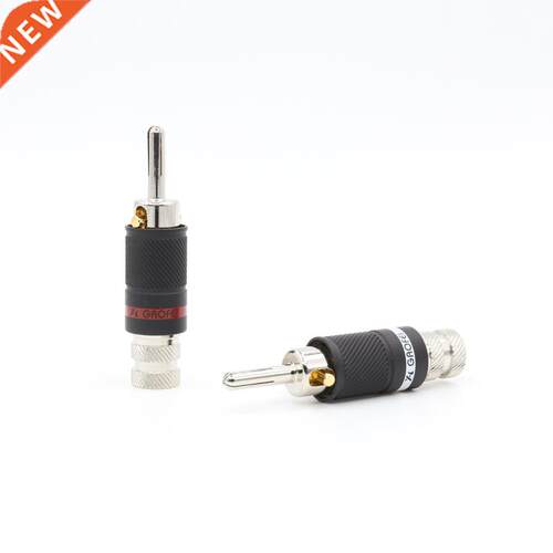 4pcs Yter Rhodium Plated Speaker Cable Banana Plug Audio Con