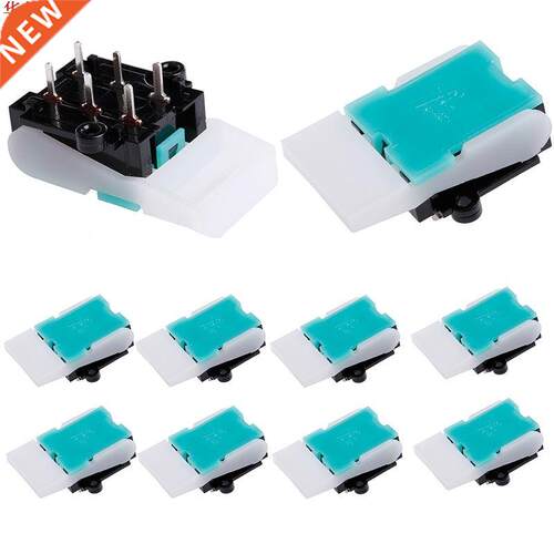 10Pcs lack White Green Plastic 6 Pins Hook Switch Repair Pa