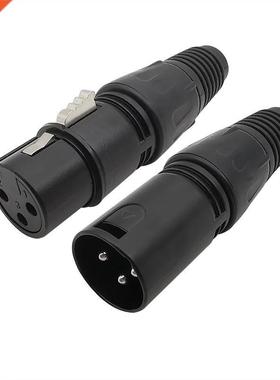 1/2Pair Metal 3 Pin XLR Male Plug + Female Jack Audio Microp
