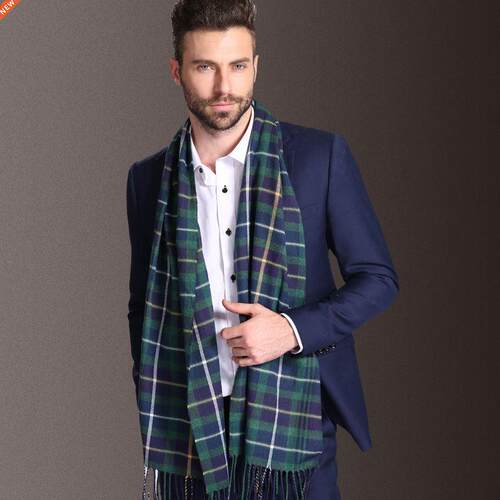 2021 New Europe Fashion Shawl Scarves Men Winter Warm Tartan