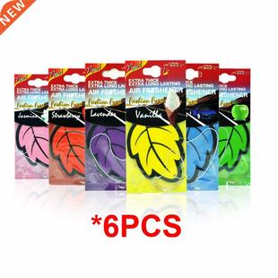 6PCS Car Air Freshener Natural scented tea paper Auto Hangin