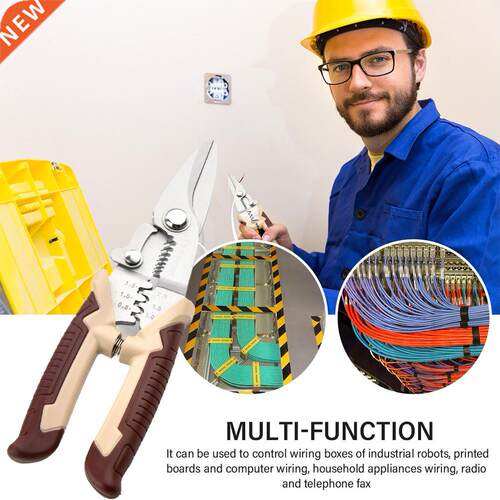 Hand Tool Terminal Universal Crimping Plier Wire Stripper No