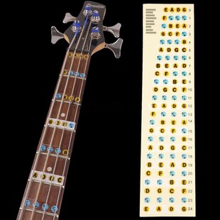 2 PCS/SET Guitar Fretboard Note Decals Fingerboard Frets Map