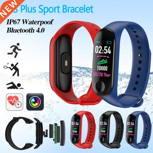 M3 Plus Smrt Bluetooth Sports Brcelet Hert Rte Blood Pr