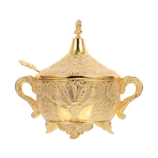 1Pc Salt Sugar Pepper Condiment Carved Container with Lid