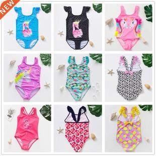 2~14Years Girls swimwear Summer Girls Swimsuit one piece chi