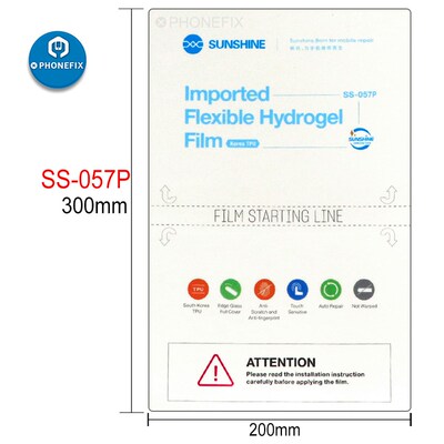 50pcs SUNSHINE SS-057B Flexible Hydrogel Anti-blue Light Fil