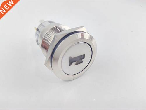 12V 19mm Momentary ON-Off Metal Push Button LED Lighted Air