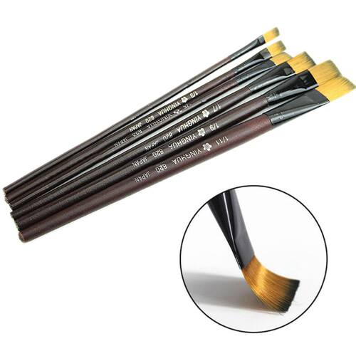 6pcs/set Nylon Hair Acrylics Art Paint Brush Set Gouache Wat