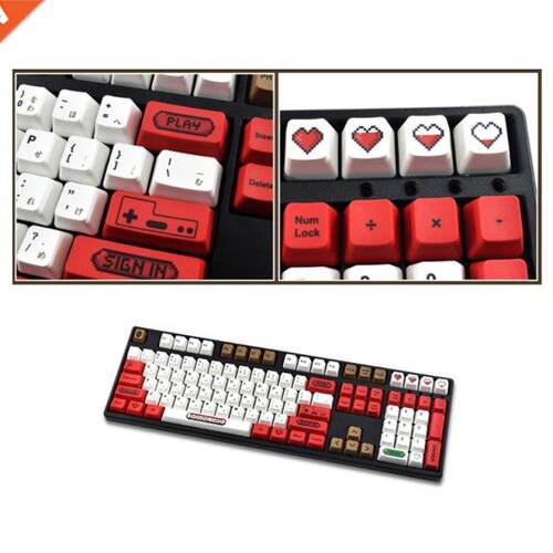 K1KF Mechanical Keyboard Keycaps FC/NES Theme Cherry Profile