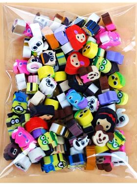 *100 pcs/ lot mixed small size TPR cartoon Rubber erasers C