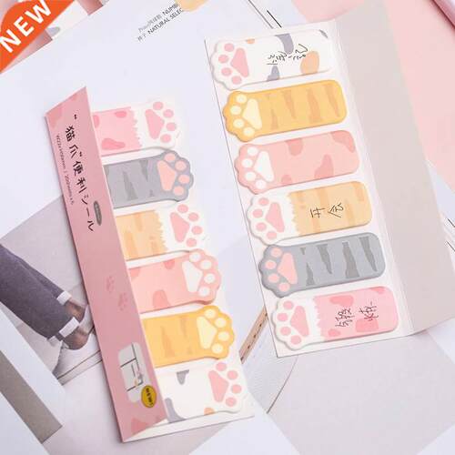Mengtai Cute Cat Paw Sticky Notes Memo Pad Diary Stationary