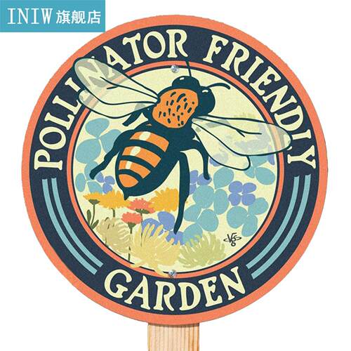 Garden Bee Yard Lawn Sign Garden Silhouette Animal Stake Gar