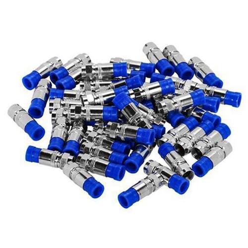 80PCS RG6 Compression Connectors Coaxial Cable Waterproof Co