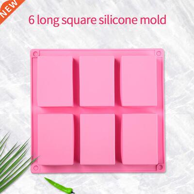 6-Cavity Rectangle Soap Mold Silicone Craft  Making Homem