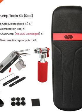 Portable Bicycle Repair Tool Kit Capsule Bag Cycling CO2 In