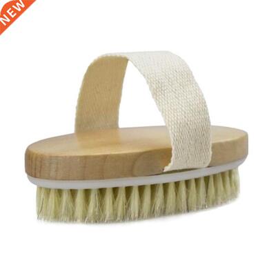 Natural Bristle Skin Body Brush Handle Scrub Skin Massage Sh