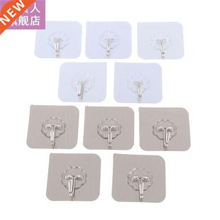 5pcs Transparent Hangers Strong Self Adhesive Door Wall Hang