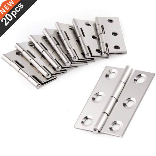 20 Pcs Hardware Stainless Steel Hinges Door Connector Drawer
