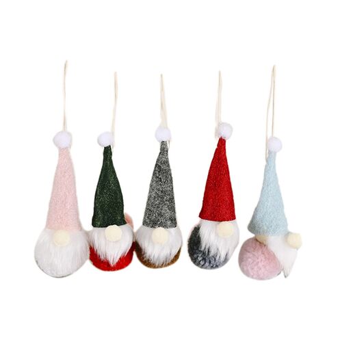Faceless Doll,5Pcs Christmas Tree Hanging Gnomes Ornaments,