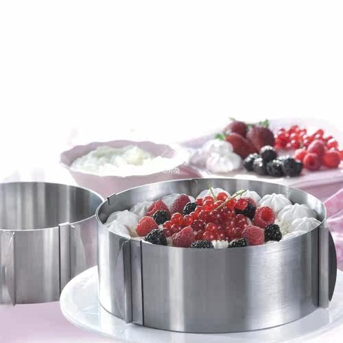 Stainless Steel Telescopic Mousse Ring Adjustable 6-10 Inch