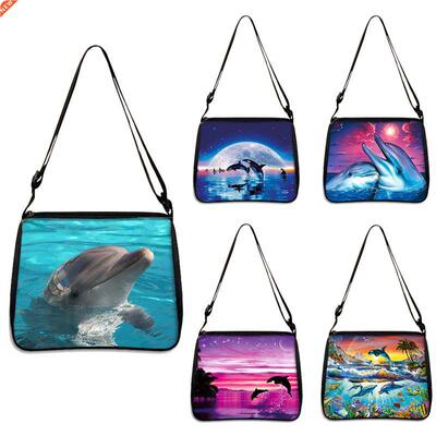 Dolphin Print Ladies HandbagsHandbag Fashion Eco Reusable S