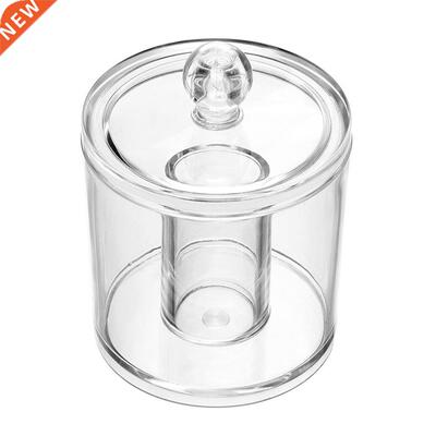Multifunctional Acrylic Cotton Swab Pads Round Container Org