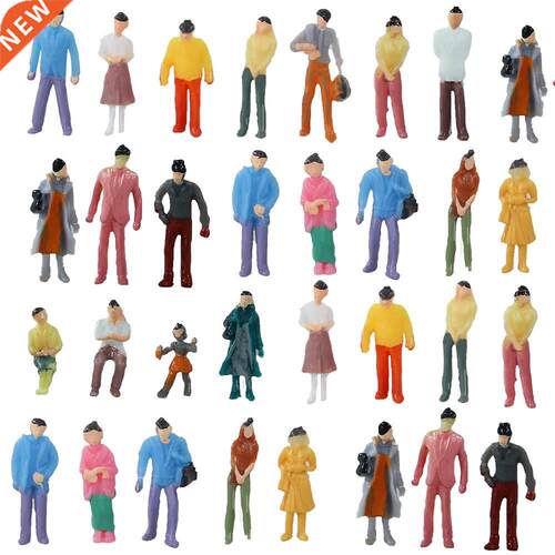 100Pcs 00/150 Scale Model Miniature Figures N Scale Painted