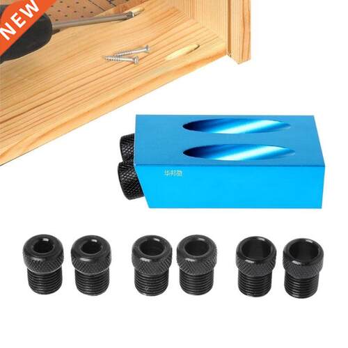 Pocket Hole Jig Kit 6/8/10mm 15 Degree Angle Adapter Drill G