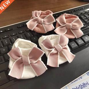 Cute Bowknot Baby Socks Soft Cotton Newborn Girl Short Socks