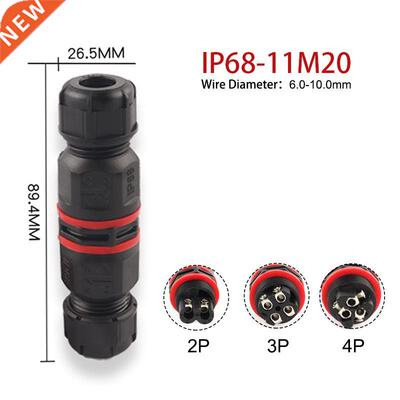 IP68 Waterproof Connector 2/3/4Pin Electrical Screw Type Po