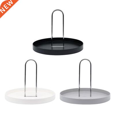 Modern U-sd Portable Handle Round Tray Platng Storage T