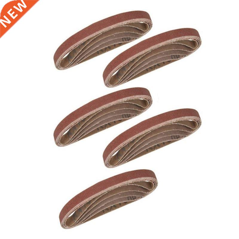 50 PCS 40/60/80/100/120 Grit Sanding Belts Metal Grinding Al