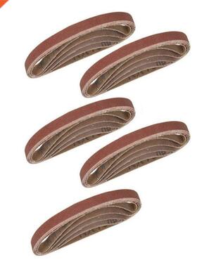 50 PCS 40/60/80/100/120 Grit Sanding Belts Metal Grinding Al