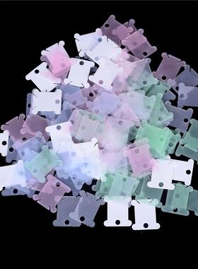 100Pcs/Pack Plastic Embroidery Floss Craft Thread Bobbin Cro
