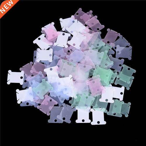 100Pcs/Pack Plastic Embroidery Floss Craft Thread Bobbin Cro