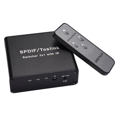 Digital Optical Audio Switcher 3 In 1 SPDIF PCM2.0/DTS Switc
