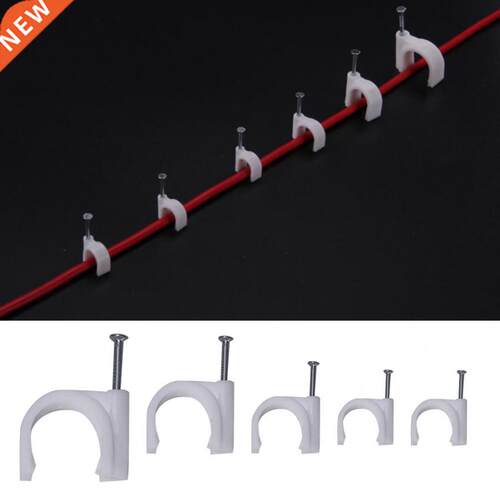 310PCS 4/5/6/7/8/9/10/12/16/20mm Circle Cable Clip C Shaped