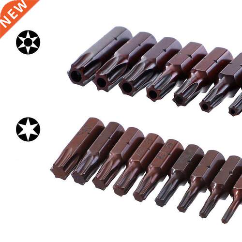 10pcs/lot 25mm Torx Screwdriver Bits With Hole Magnetic Set