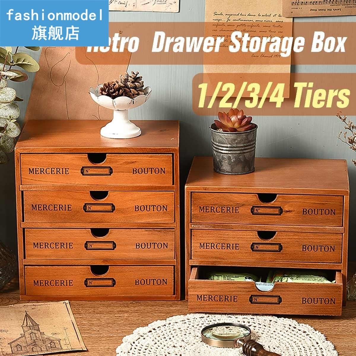 Vintage Wooden Box Storage Drawer Wooden Chest Of Drawers Je