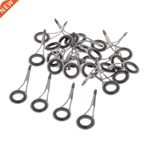 25pcs Sturdy Fishing Rod Guides Single Leg Rod Eye Line Ring