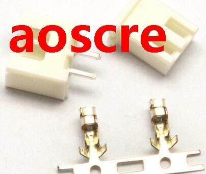1000pcs 2 Pin Connector leads Heade 2.54mm XH-2P Kit