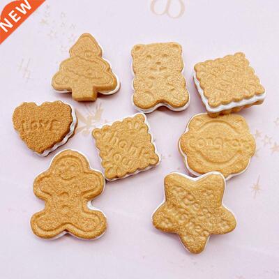 7/14Pcs Cute Mixed Simulated Mini biscuit Flat back Resin Ca