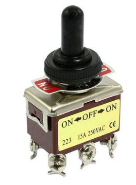 1pcs AC 250V 15A 6 Pin DPDT On/Off/On 3 Position Mini Toggle