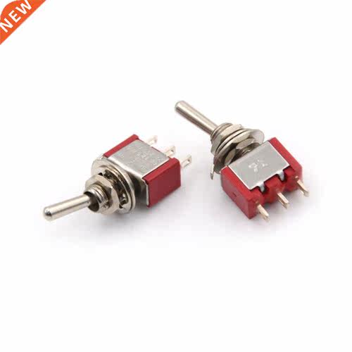 2pcs Red  Pin ON-OFF-ON  Position SPDT Mini Momentary Togg