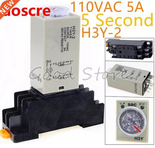 1SET H3Y-2 110V Small time relay 5S ST6P electronic relay