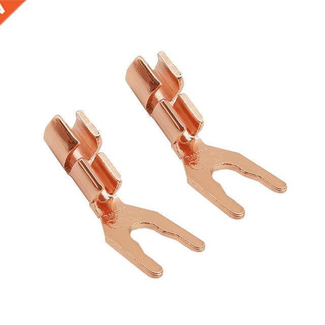 2/5Pcs U Shape Banana Plug Soldering Connector Audio Speaker